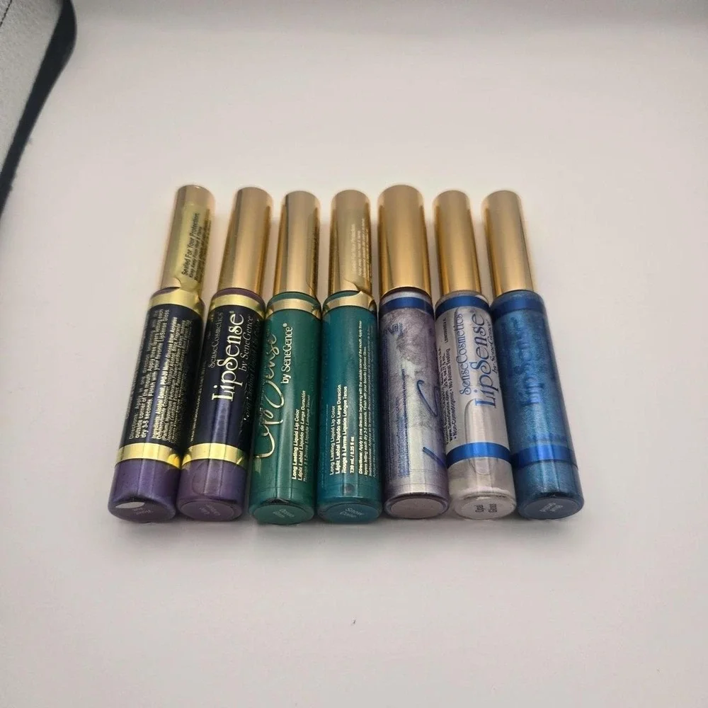 SeneGence LipSense Mermaid Bundle 7pc Blue Purple Lip Colors & Glosses NEW